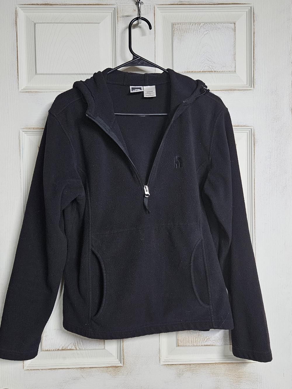 The North Face Black Zip-Up Hooded Fleece Pullover